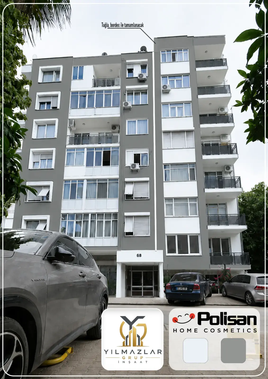 Oba Apartmanı tamamlanan dış cephe uygulaması